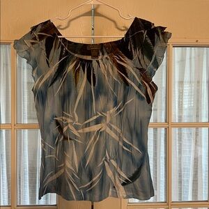 Jane Ashley Multicolor Leaf Print Top